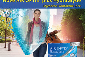 Nove AIR OPTIX plus HydraGlyde mjesečne kontaktne leće!