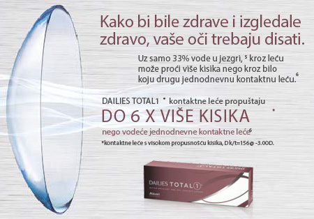 NOVO! Predstavljamo nove DAILIES TOTAL 1 jednodnevne silikon-hidrogel kontaktne leće